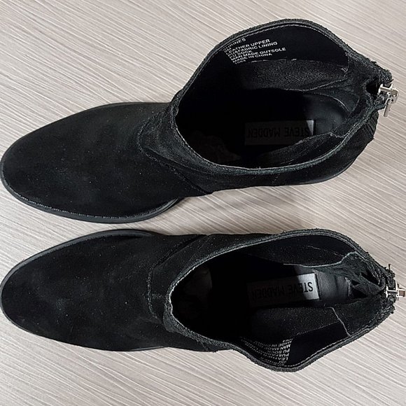 Steve Madden Shrines Bootie, Black Suede - Picture 8 of 10